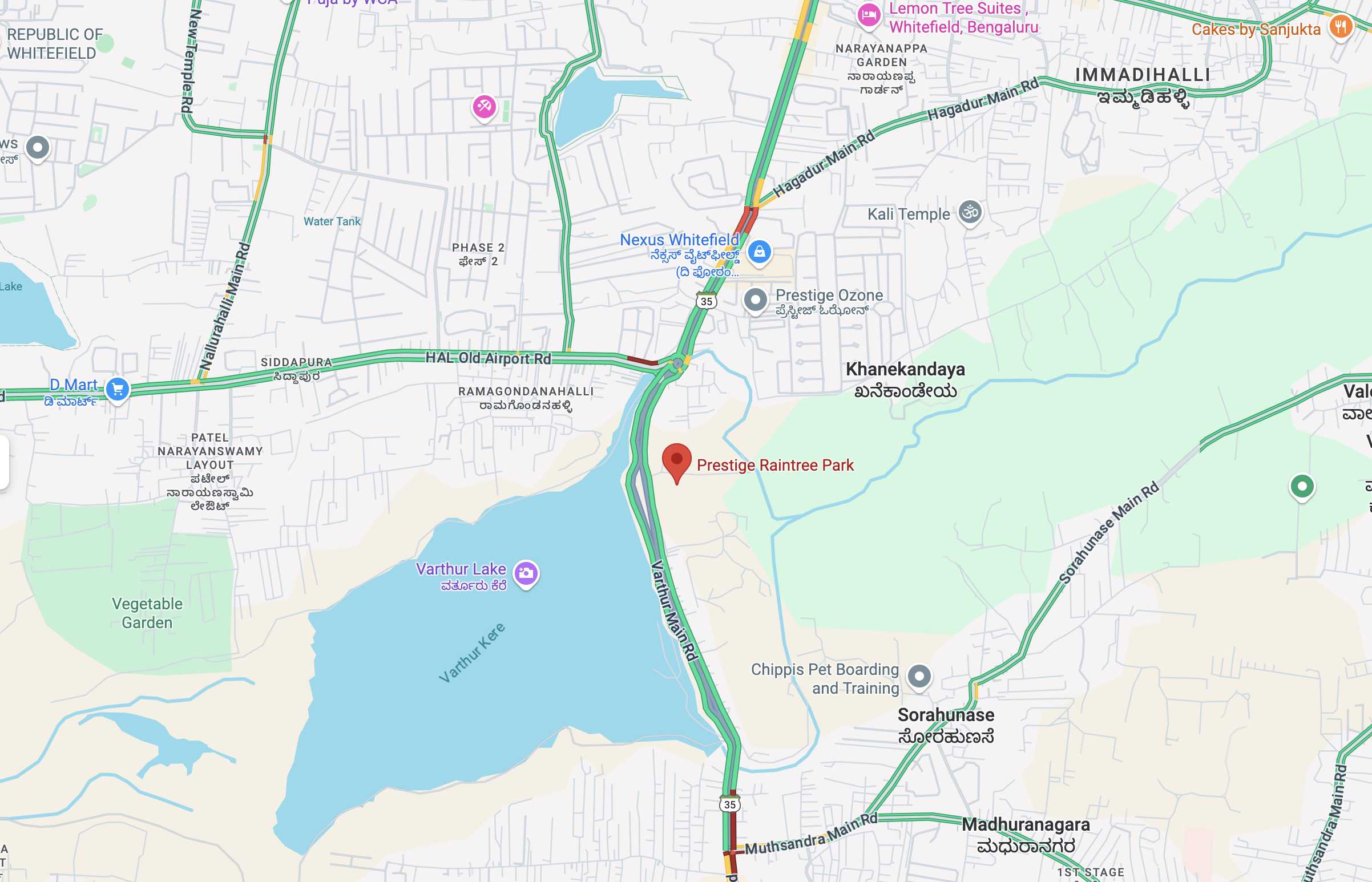 Prestige Evergreen / Raintree Park Phase 2.0 – Location Map